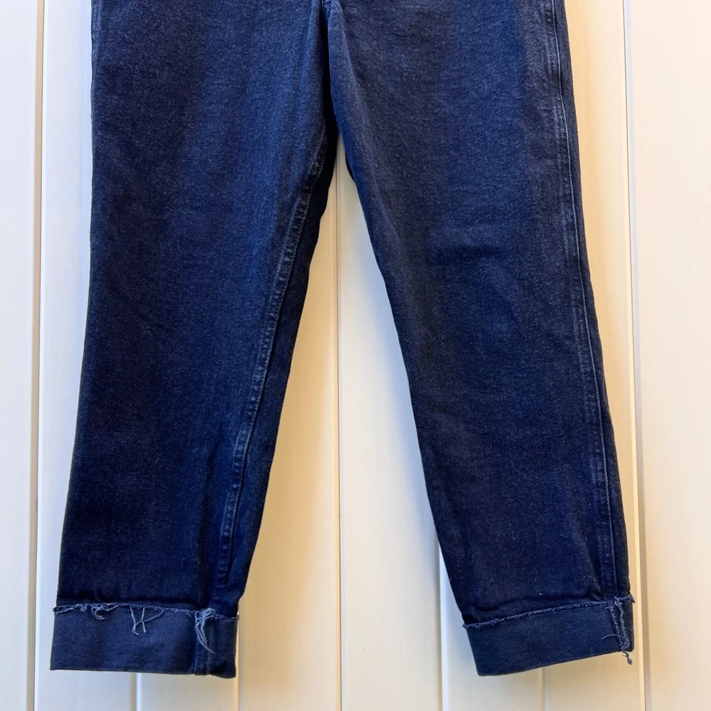 Hollister Black Cotton Ultra High Rise Mom Jeans‎ sz 27
